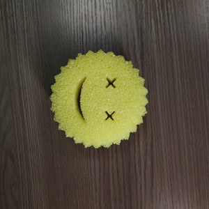 Burete de Vase, Flippy, Rotund Model Smiley Face, 10x4 cm, Galben-0