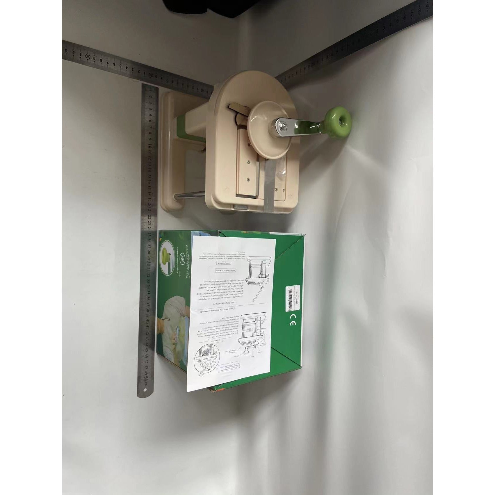 Taietor Multifunctional pentru Varza, Flippy, cu Maner Rotativ, Inox, Plastic, pentru Legume si Fructe, Alb-1