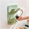 Suport de Perete pentru Capace, Flippy, Design Pliabil, cu Doua Straturi, cu Scurgere, Plastic, 33x28x3 cm, Verde-0