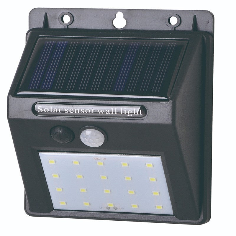 Lampa cu incarcare solara si senzor de miscare pentru exterior, 20 LED cu distanta de inductie, montaj pe perete, fara cabluri, Flippy-2