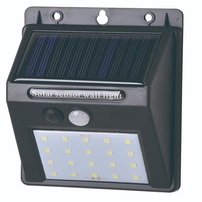 Lampa cu incarcare solara si senzor de miscare pentru exterior, 20 LED cu distanta de inductie, montaj pe perete, fara cabluri, Flippy-2