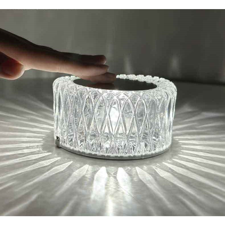 Lampa de birou pe LED RGB 16, Flippy, dimmer tactil, 3 nivele de intensitate, incarcare USB, 3W, Cristal Acrilic, 6x12 cm, cu telecomanda, ciub de pasare, transparent-3