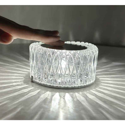 Lampa de birou pe LED RGB 16, Flippy, dimmer tactil, 3 nivele de intensitate, incarcare USB, 3W, Cristal Acrilic, 6x12 cm, cu telecomanda, ciub de pasare, transparent-3