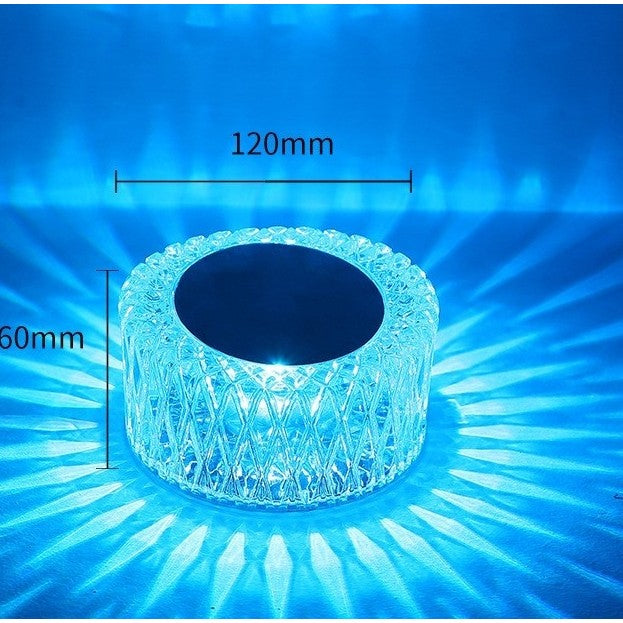 Lampa de birou pe LED RGB 16, Flippy, dimmer tactil, 3 nivele de intensitate, incarcare USB, 3W, Cristal Acrilic, 6x12 cm, cu telecomanda, ciub de pasare, transparent-6