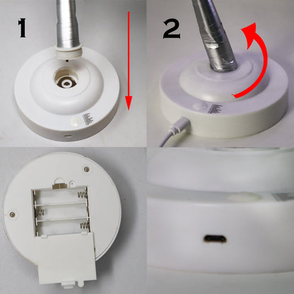 Lampa de veghe LED cu baterii si USB, Flippy, Model Copac din cupru, Alb cald-8