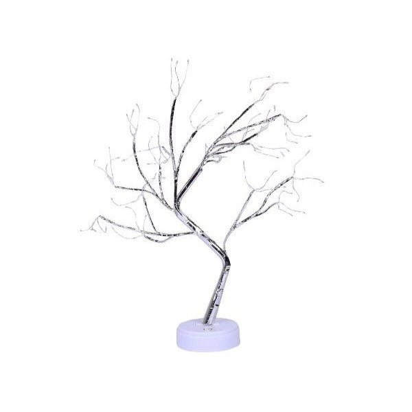 Lampa de veghe LED cu baterii si USB, Flippy, Model Copac din cupru, Multicolor-0