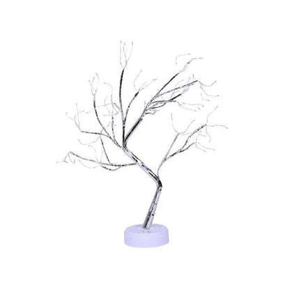 Lampa de veghe LED cu baterii si USB, Flippy, Model Copac din cupru, Multicolor-0