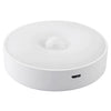 Lampa de Veghe LED, Flippy, cu Senzor de Miscare, Lumina Alba Calda si Rece, Incarcare USB, 0.6W, 300mAh, Design Rotund, Alb, 8.5x2.3 cm-0