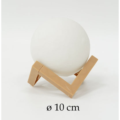Lampa de veghe luna 3D Moon Light, lumina LED alb cald, alimentare baterii, fara acumulator, stand din plastic inclus, ø 10 cm, Flippy-6