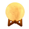 Lampa de veghe luna 3D Moon Light, lumina LED alb cald, alimentare baterii, fara acumulator, stand din plastic inclus, 12 cm, Flippy-0