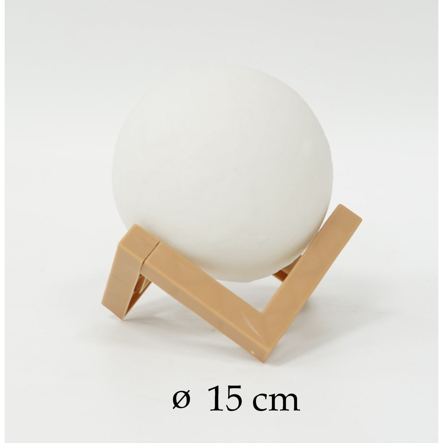 Lampa de veghe luna, culori, lumina LED alb cald,  alimentare baterii, stand din plastic, 15 cm, Flippy-1