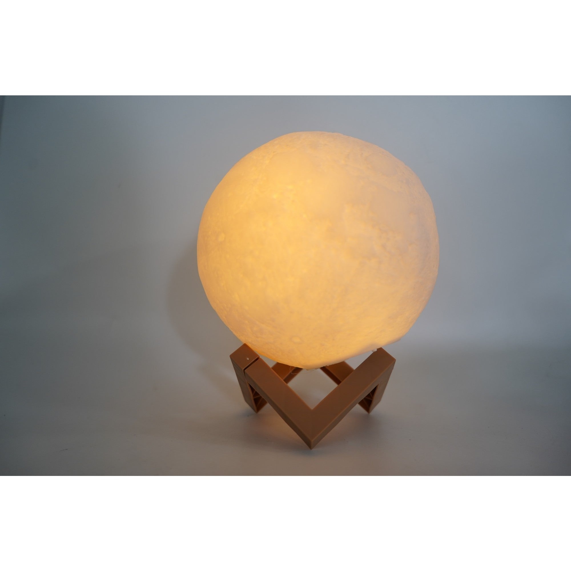 Lampa de veghe luna3D Moon Light, lumina LED alb cald, alimentare baterii, stand din plastic, 18 cm, Flippy-1