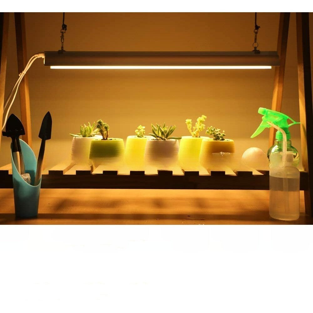 Lampa dubla pentru cresterea plantelor Flippy, 50 cm, T5, tehnologie LED, nu afecteaza plantele, potrivit pentru intregul ciclu de crestere, lumina alb calda-0