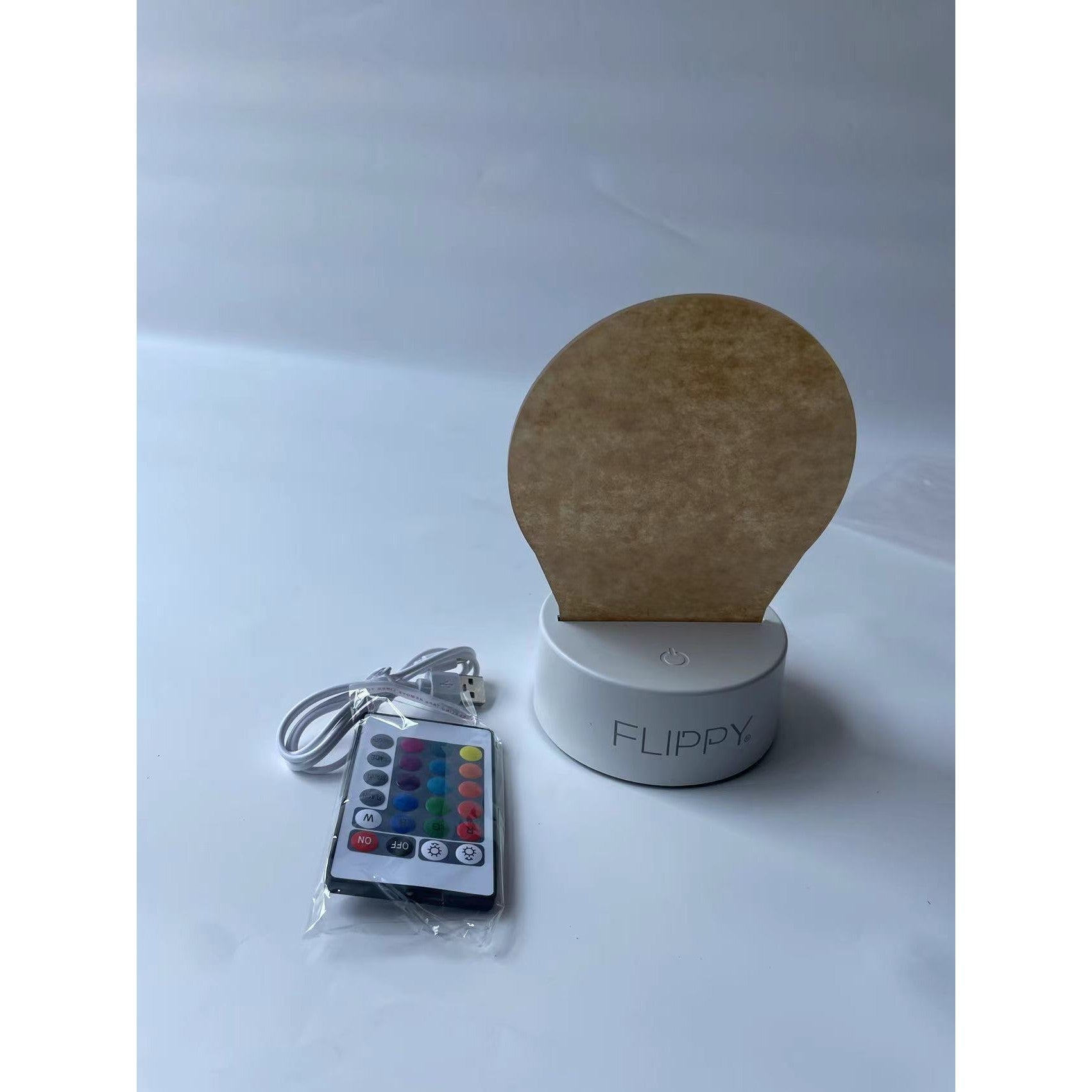 Lampa LED decorativa, Flippy, 3D, Globul Pamantesc, doua moduri de alimentare USB si baterii, 20 cm inaltime, din material acril si lumina multicolora, alb-9