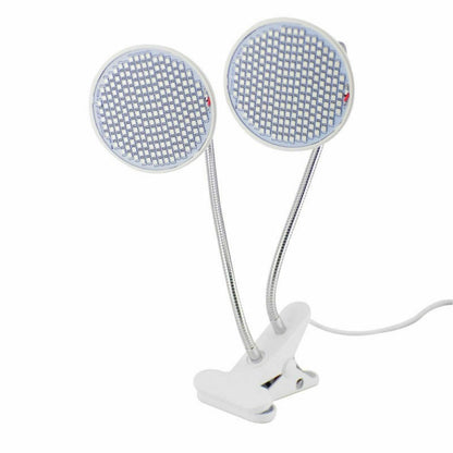 Lampa pentru cresterea plantelor de interior, Flippy, cap dublu, nu emana caldura, 290 leduri, 2 culori , prindere cu clips, 46x11.5x9.2 cm-4
