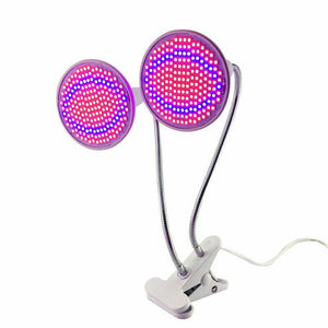 Lampa pentru cresterea plantelor de interior, Flippy, cap dublu, nu emana caldura, 290 leduri, 2 culori , prindere cu clips, 46x11.5x9.2 cm-0