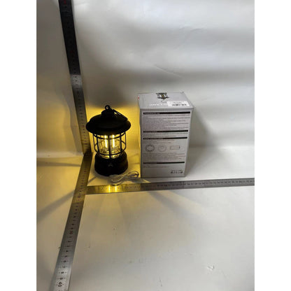 Lampa portabila camping, Felinar Vintage cu carlig, ABS, Iluminare 21 COB LED, Intensitate reglabila, 5W, Flippy, Negru-6