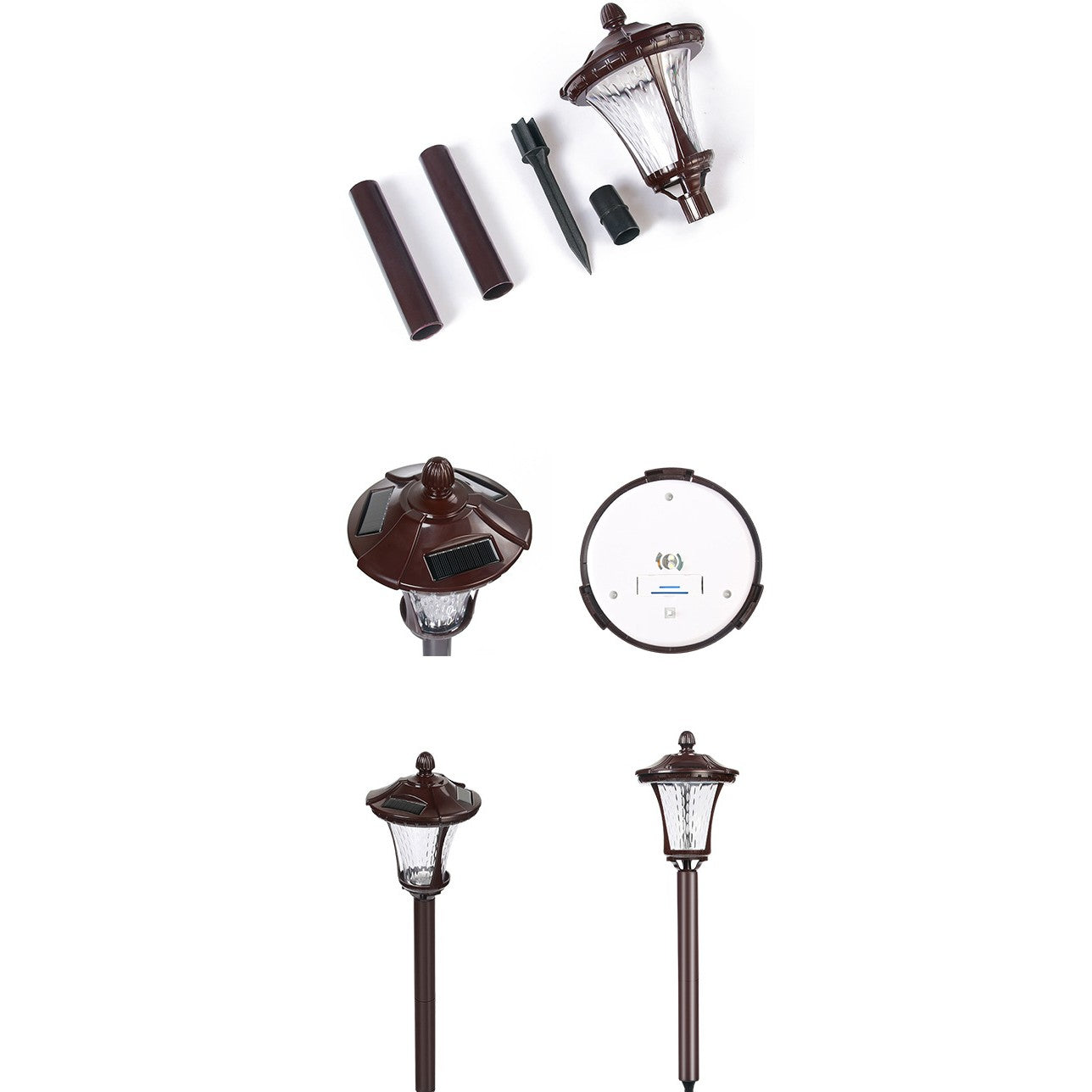 Lampa solara cu prindere in pamant, Flippy, inaltime 65 cm, Alb Rece-2