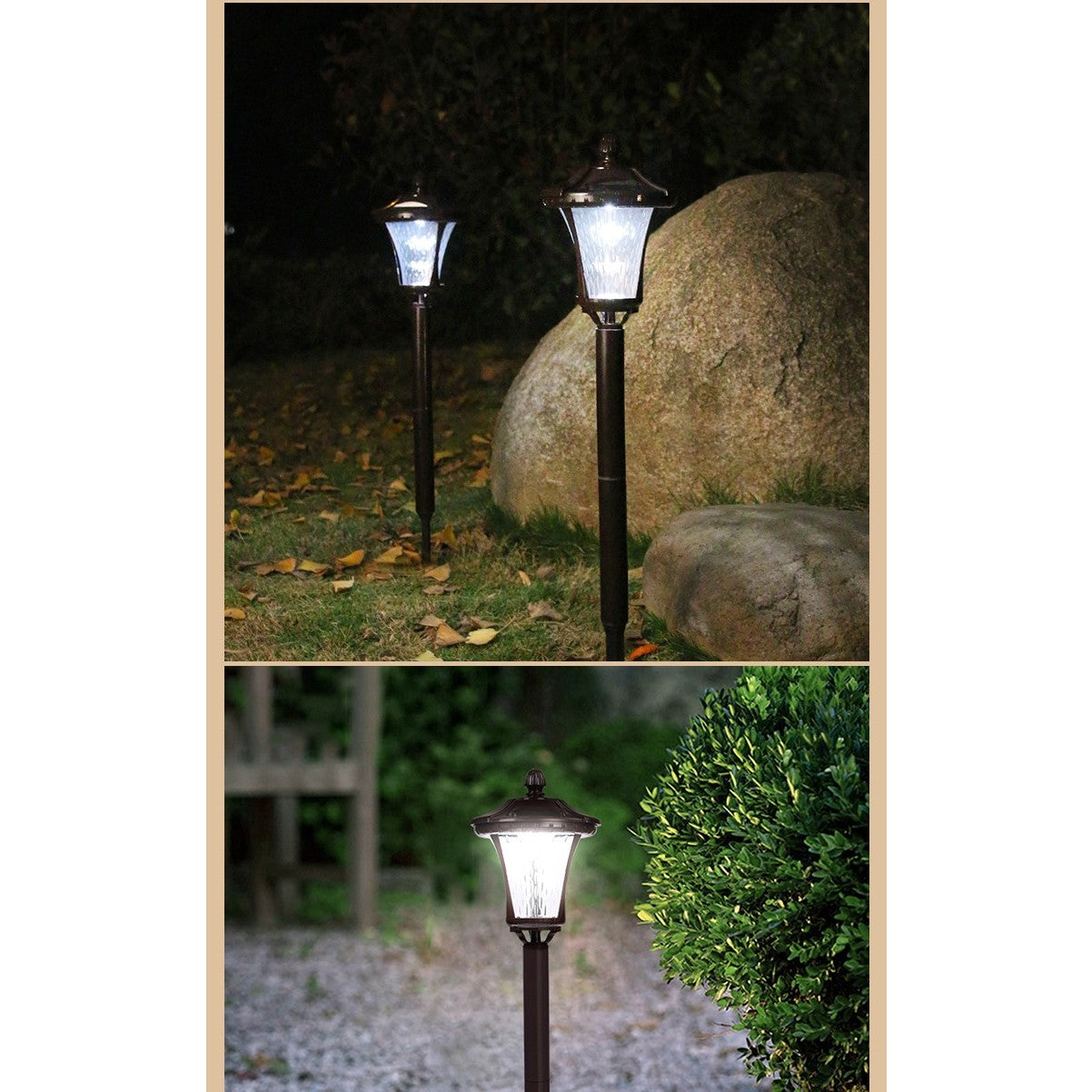Lampa solara cu prindere in pamant, Flippy, inaltime 65 cm, Alb Rece-5