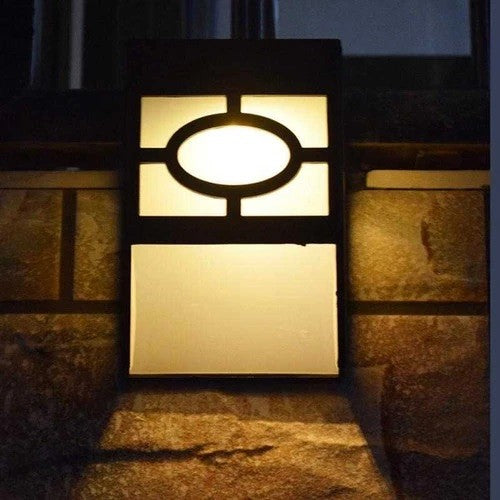 Lampa solara cu senzor Geometric, IP65, Lumina Alb cald, Flippy-6