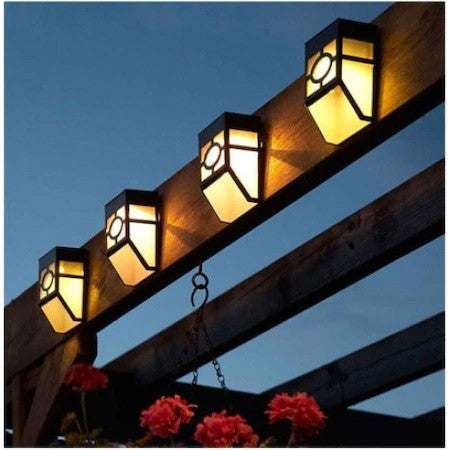 Lampa solara cu senzor Geometric, IP65, Lumina Alb cald, Flippy-7
