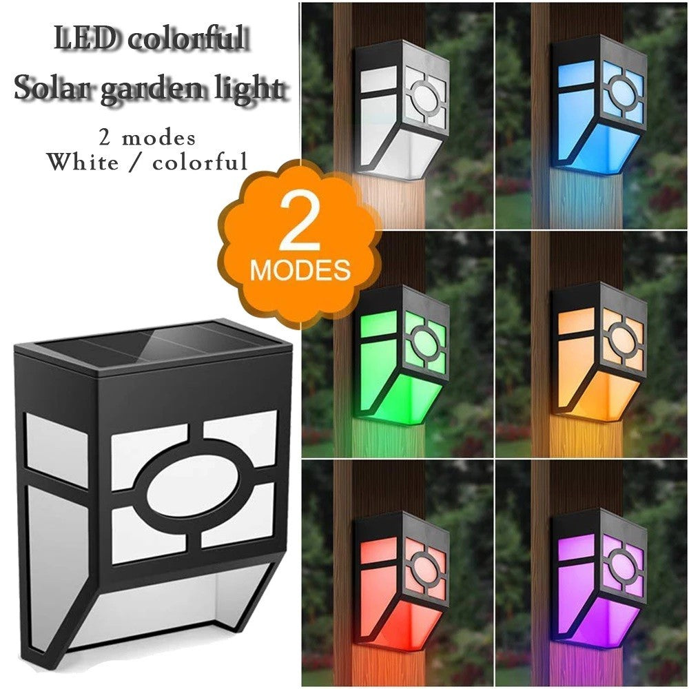 Lampa solara cu senzor Geometric, IP65, Lumina colorata, Flippy-6