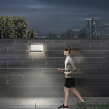 Aplica Solara De Exterior LED Flippy,  13.5 cm x 8 cm, 150 Lumeni 60 LED 18W,  IP65, 3 trepte de lumina, Senzor de Lumina, FORMA ARC, Alb Rece-2