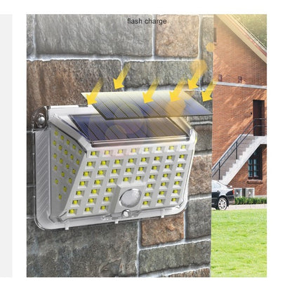 Lampa solara de perete Flippy, 90 LED-uri SMD, senzor de miscare, IP65, 1200mAh, material ABS, lumina alb rece, alb-4
