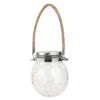 Lampa solara decorativa pentru exterior Flippy, IP65, 20 LED-uri, 600mAh, 14 x 12 cm, cu agatatoare, model borcan rotund, alb cald-0