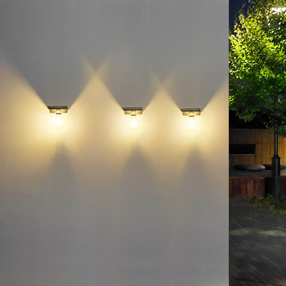 Lampa solara Flippy, pentru exterior, tip bec, rezistenta la apa IP65, material ABS, baterie 3.7V, 1200 mah, 9.5 x 11 cm, autonomie 8 ore, senzor de miscare,  alb cald-2