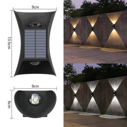 Lampa solara LED bidirectionala bicolora Flippy, comutator culoare led, IP65, rezistent la apa, baterie 1.5 V, 400mah, 2 LED-uri, 13.5 x 9 cm, material ABS, multicolor-4