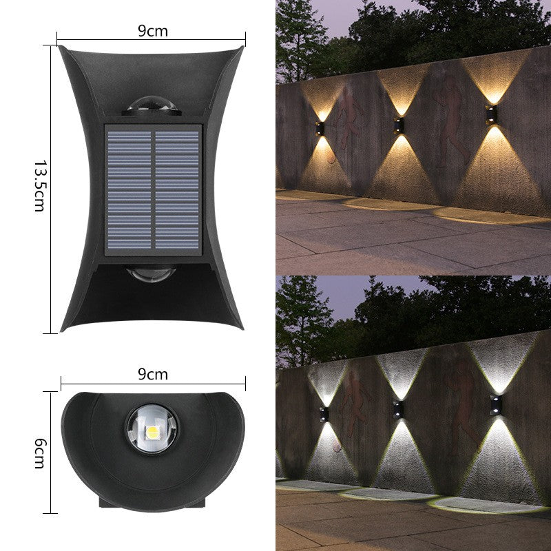 Lampa solara LED bidirectionala bicolora Flippy, comutator culoare led, IP65, rezistent la apa, baterie 1.5 V, 400mah, 2 LED-uri, 13.5 x 9 cm, material ABS, multicolor-4