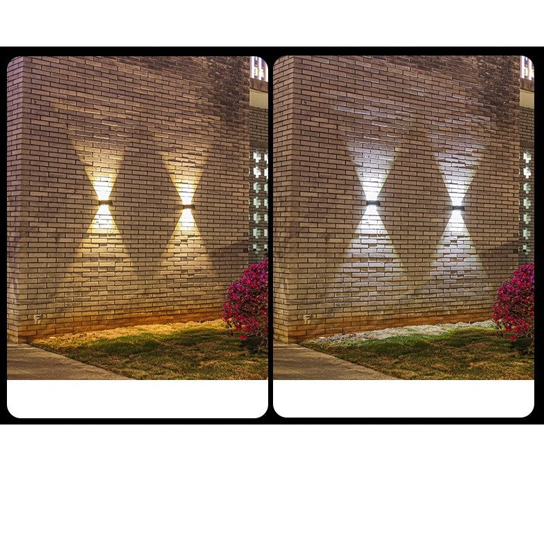 Lampa solara LED bidirectionala Flippy, cu panou ajustabil, comutator culoare lumina, pentru perete, scari, gradina, terasa, 16 x 6.5 cm, 6 LED-uri, material ABS, baterie 3.7 V, 1200mah, multicolor-5