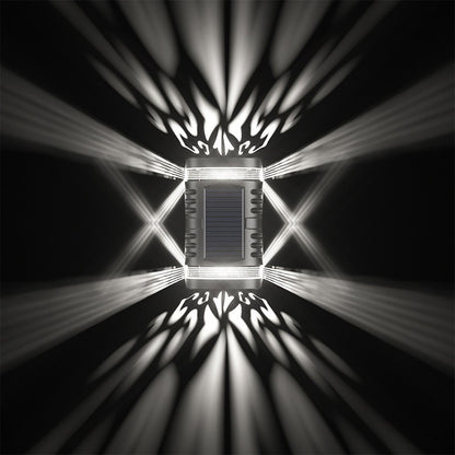 Lampa solara LED decorativa cu lumina bidirectionala Flippy,  IP65, 1.2V, 600mah, 15.1 x 9 x 6 cm, material ABS, alb rece-2