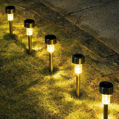 Lampa solara Led decorativa pentru gradina, Argintie, Flippy, Lumina Alb Cald-2