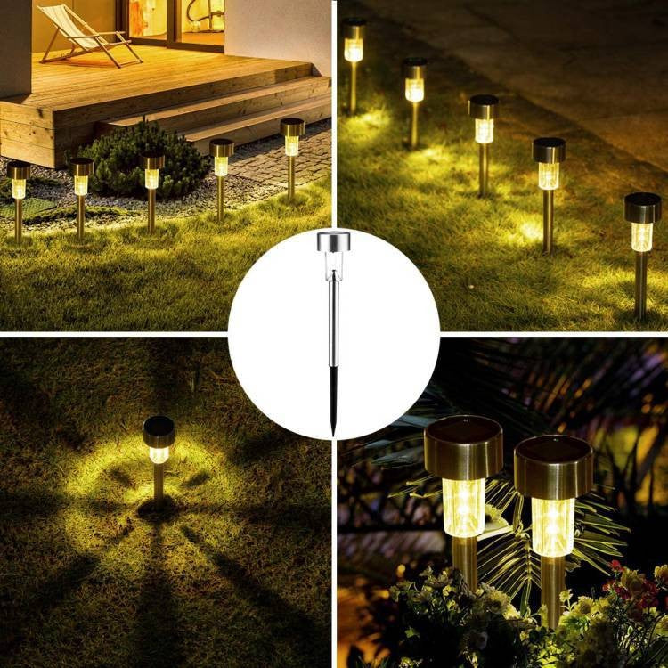 Lampa solara Led decorativa pentru gradina, Argintie, Flippy, Lumina Alb Cald-3