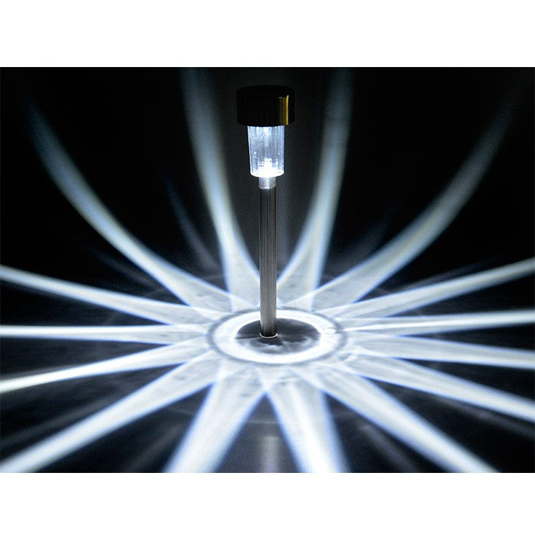 Lampa solara Led decorativa pentru gradina, Argintie, Flippy, Lumina Alb Rece-2