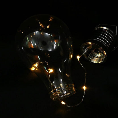 Lampa Solara LED Decorativa sub forma de Bulb, pentru exterior, suspendata, IP65, Ultron Transparent, lumina calda, Flippy-6