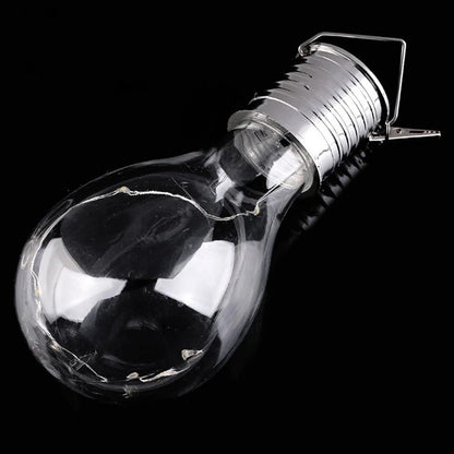 Lampa Solara LED Decorativa sub forma de Bulb, pentru exterior, suspendata, IP65, Ultron Transparent, lumina rece, Flippy-4