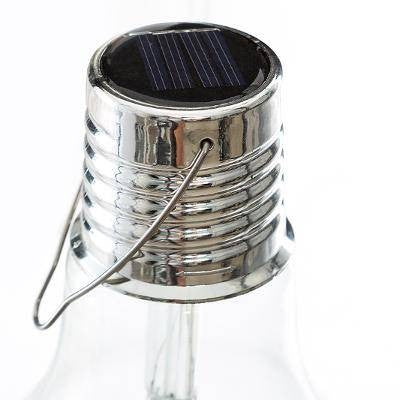 Lampa Solara LED Decorativa sub forma de Bulb, pentru exterior, suspendata, IP65, Ultron Transparent, lumina rece, Flippy-5