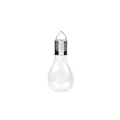Lampa Solara LED Decorativa sub forma de Bulb, pentru exterior, suspendata, IP65, Ultron Transparent, lumina calda, Flippy-0
