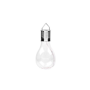 Lampa Solara LED Decorativa sub forma de Bulb, pentru exterior, suspendata, IP65, Ultron Transparent, lumina rece, Flippy-0