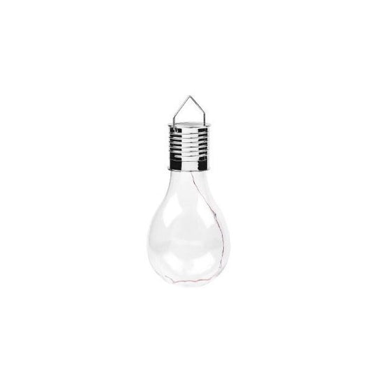 Lampa Solara LED Decorativa sub forma de Bulb, pentru exterior, suspendata, IP65, Ultron Transparent, lumina rece, Flippy-0