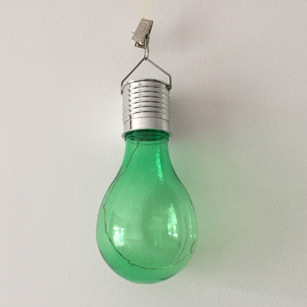 Lampa Solara LED Decorativa sub forma de Bulb, pentru exterior, suspendata, IP65, Ultron Verde, Flippy-2