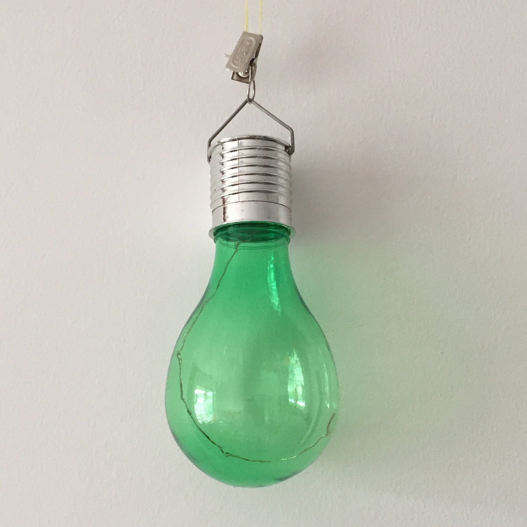 Lampa Solara LED Decorativa sub forma de Bulb, pentru exterior, suspendata, IP65, Ultron Verde, Flippy-2