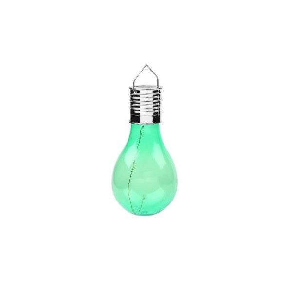 Lampa Solara LED Decorativa sub forma de Bulb, pentru exterior, suspendata, IP65, Ultron Verde, Flippy-0
