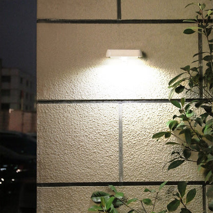 Lampa solara LED dreptunghiulara pentru perete Flippy, 18 x 7 cm, senzor miscare, 6V, ABS, 2200mAh, rezistent la apa, culoare lumina alb rece, alb-3
