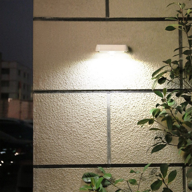 Lampa solara LED dreptunghiulara pentru perete Flippy, 18 x 7 cm, senzor miscare, 6V, ABS, 2200mAh, rezistent la apa, culoare lumina alb rece, alb-3