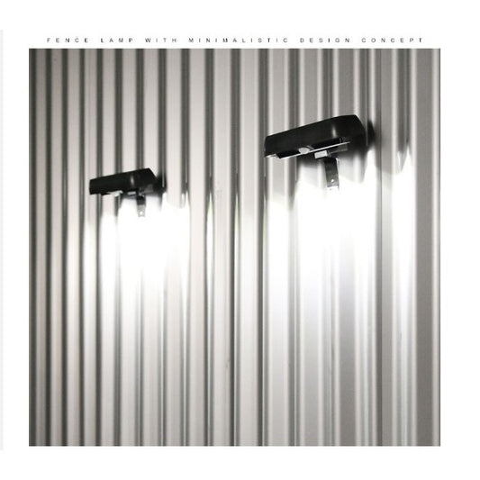 Lampa solara LED dreptunghiulara pentru perete Flippy, 18 x 7 cm, senzor miscare, 6V, ABS, 2200mAh, rezistent la apa, culoare alb rece, suport negru-1