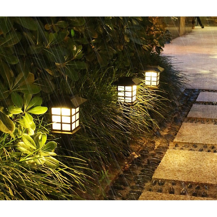 Lampa solara Led pentru gradina, Tip felinar, Flippy, Alb cald-5